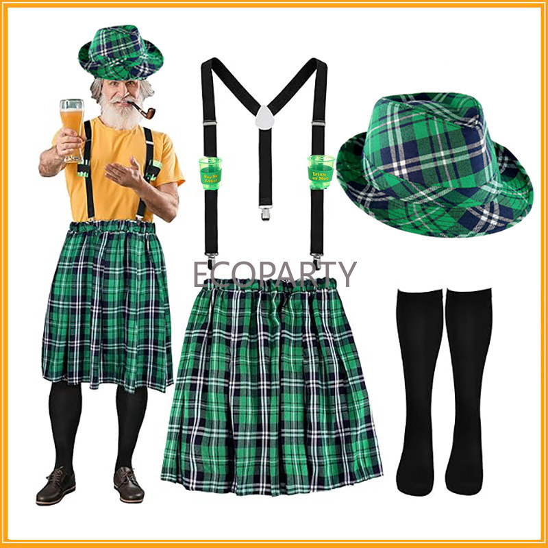 Sock Garter Men - Ensemble de costumes de la Saint-Patrick,
