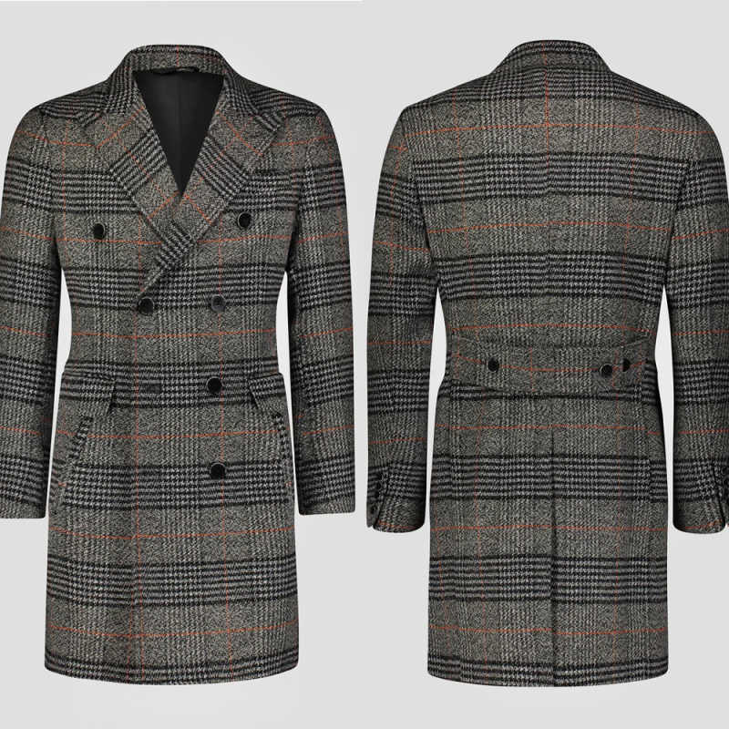 Men Formal Wear Modern - Manteau en mélange de laine pour