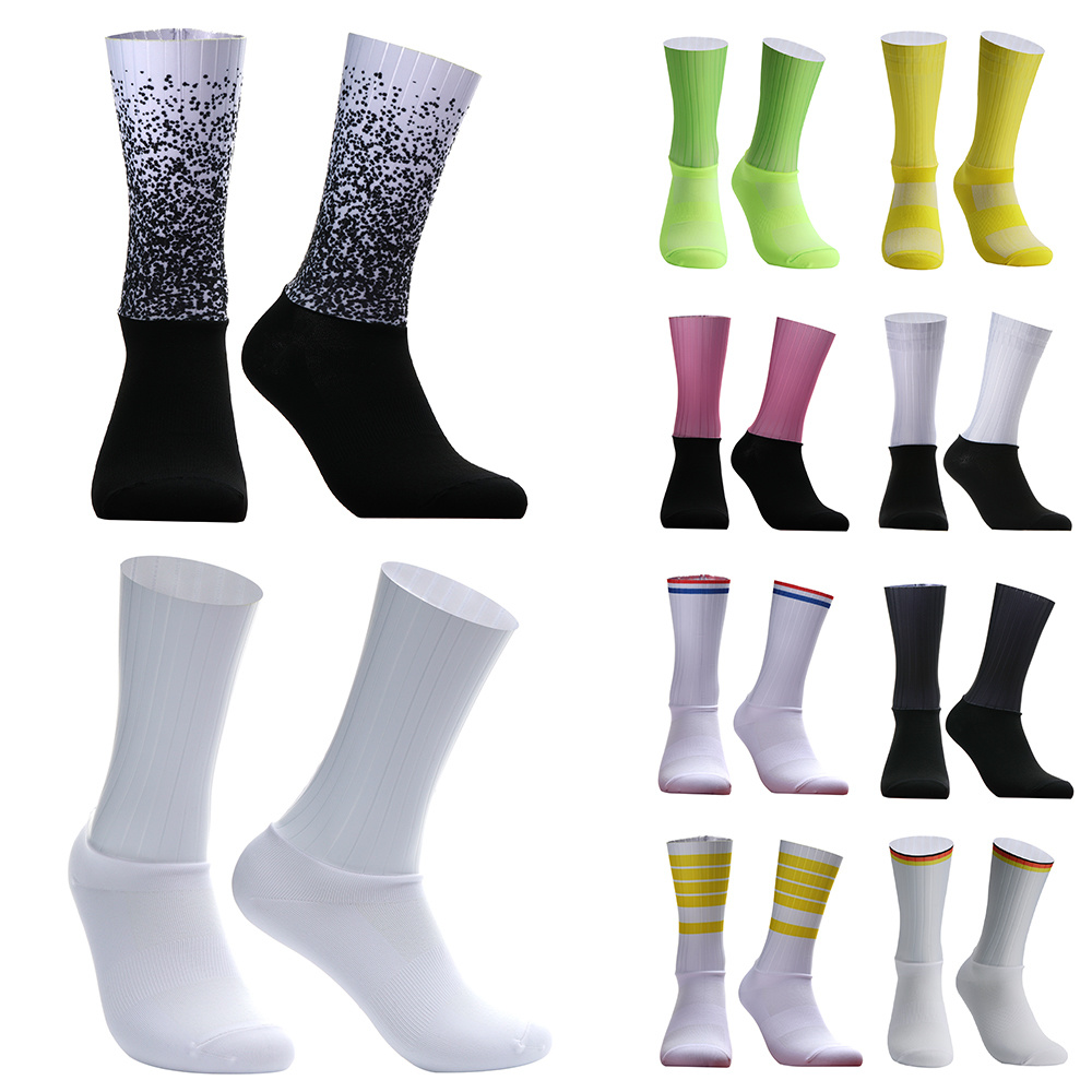 Sock Garter Men - Chaussettes Aero Whiteline coordonnantes en silicone