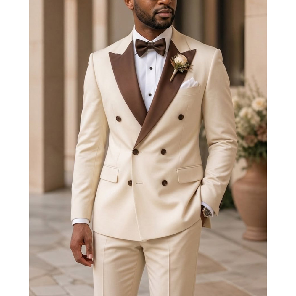 Men Formal Wear Modern - Costume de smoking croisé pour homme,