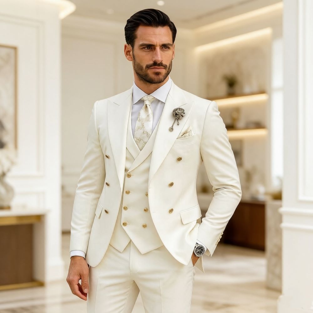 Costume de mariage ivoire pour - Men Formal Wear Modern avis et prix