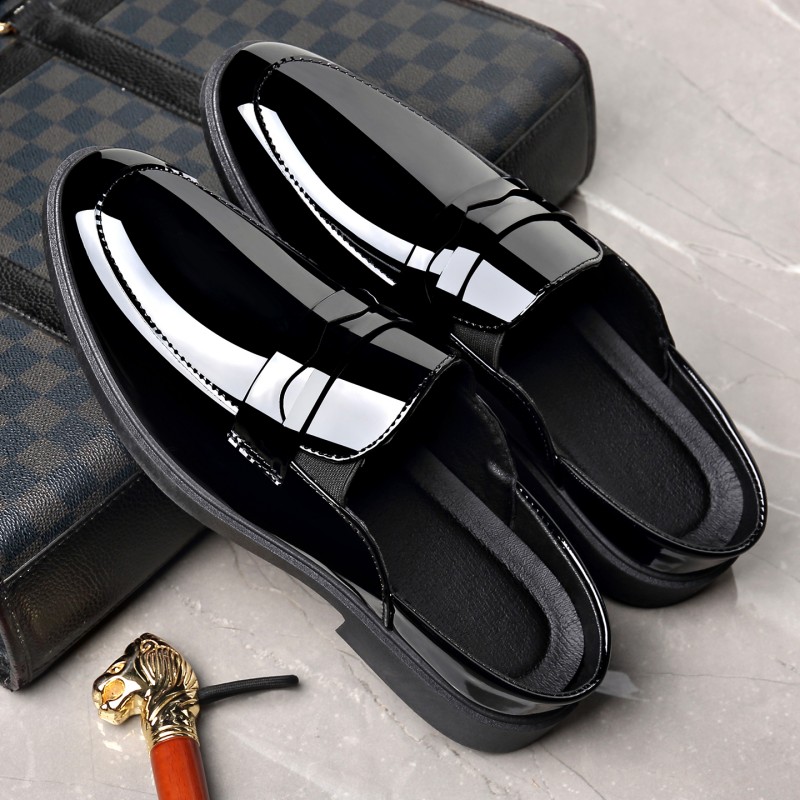 Mules en cuir verni noir pour  - Formal Men Daily Wear Footwear avis et prix