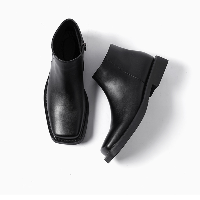 Mode de luxe noir hommes chaus - Men Formal Wear With Boots avis et prix
