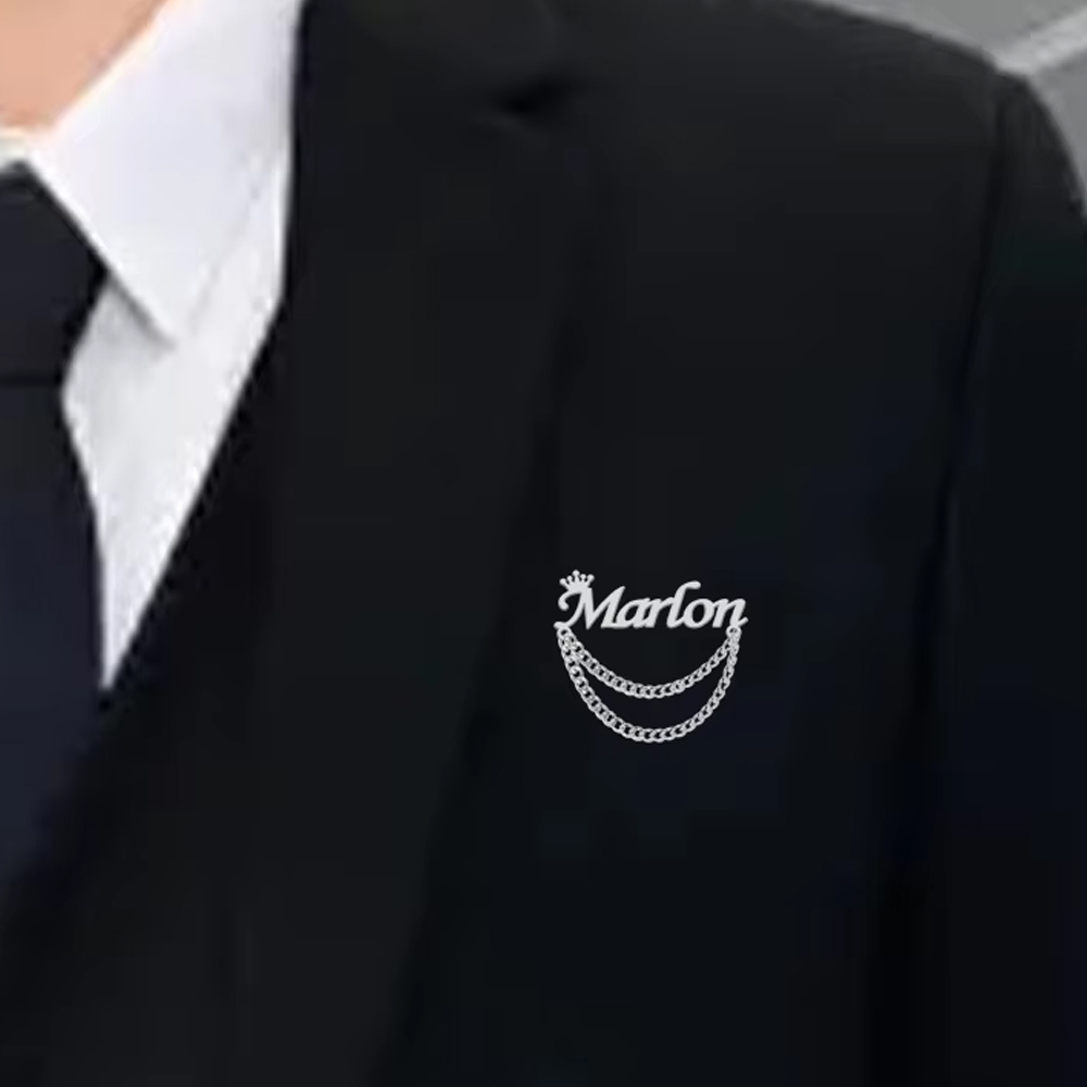 Broche de nom personnalisée, é - Tuxedo Lapel Pin avis et prix