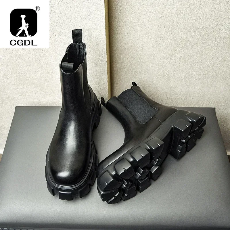 Bottes en cuir véritable à l'o - Men Formal Wear With Boots avis et prix