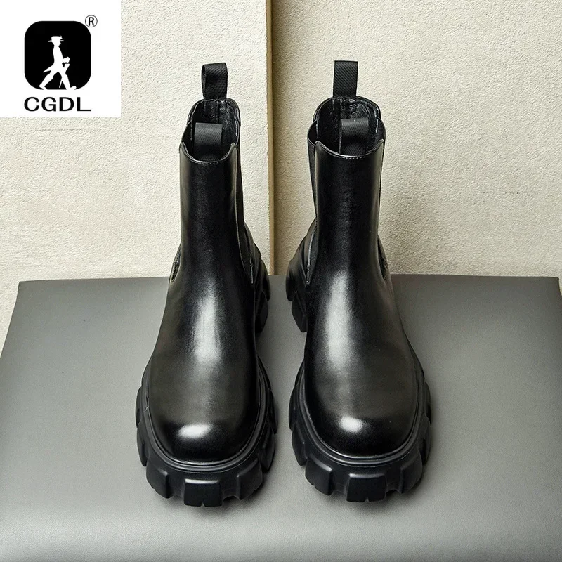 Bottes en cuir véritable à l'o - Men Formal Wear With Boots avis et prix