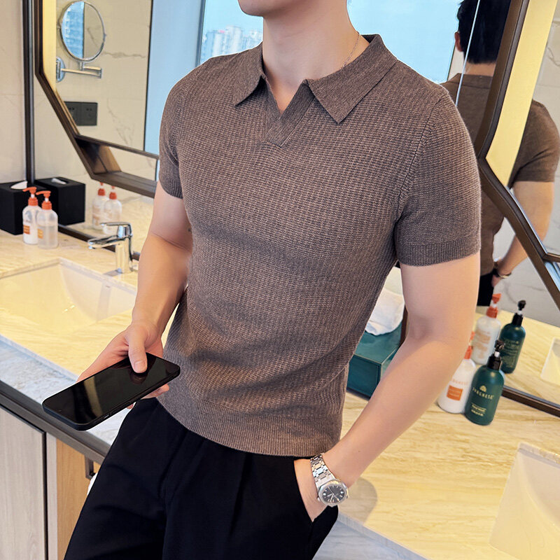 Pull en tricot jacquard à col  - Men Formal Wear Modern avis et prix