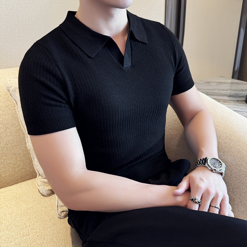 Pull en tricot jacquard à col  - Men Formal Wear Modern avis et prix