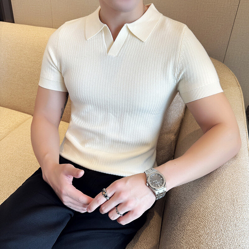 Pull en tricot jacquard à col  - Men Formal Wear Modern avis et prix