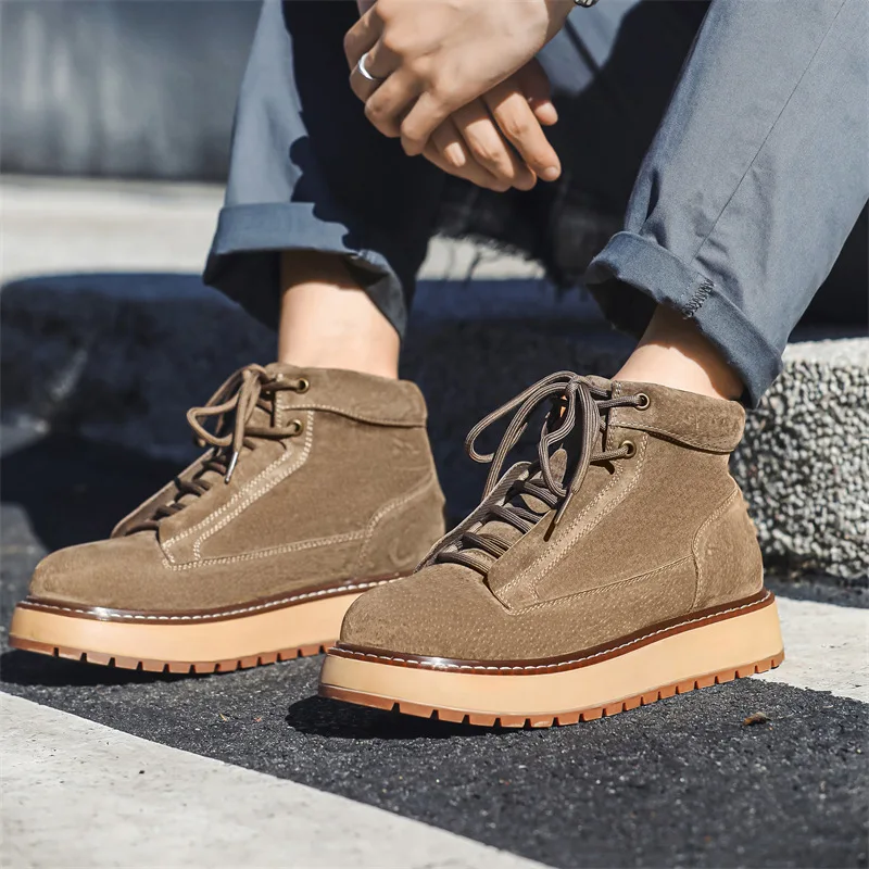 Chaussures en cuir suédé de va - Men Formal Wear With Boots avis et prix