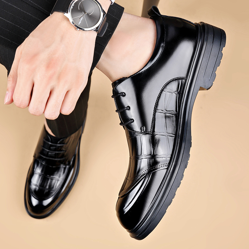 Chaussures en cuir formelles d - Formal Men Daily Wear Footwear avis et prix